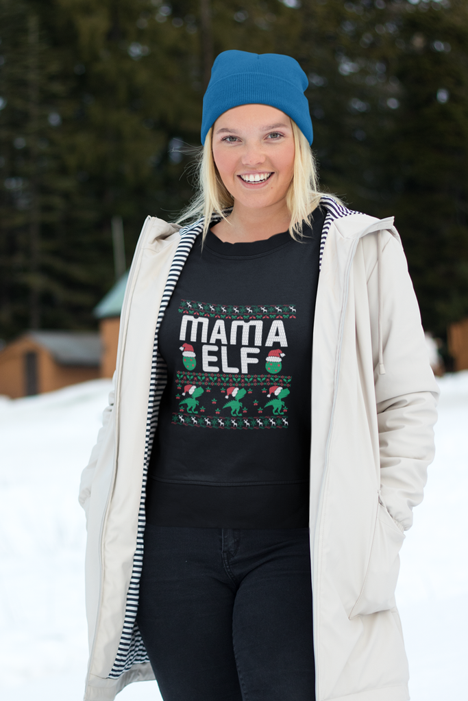 Mama Elf Women's Heavy Blend Crewneck Sweater
