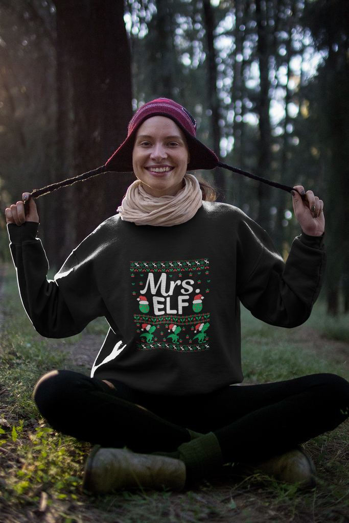 Mrs. Elf Women's Heavy Blend Crewneck Sweater