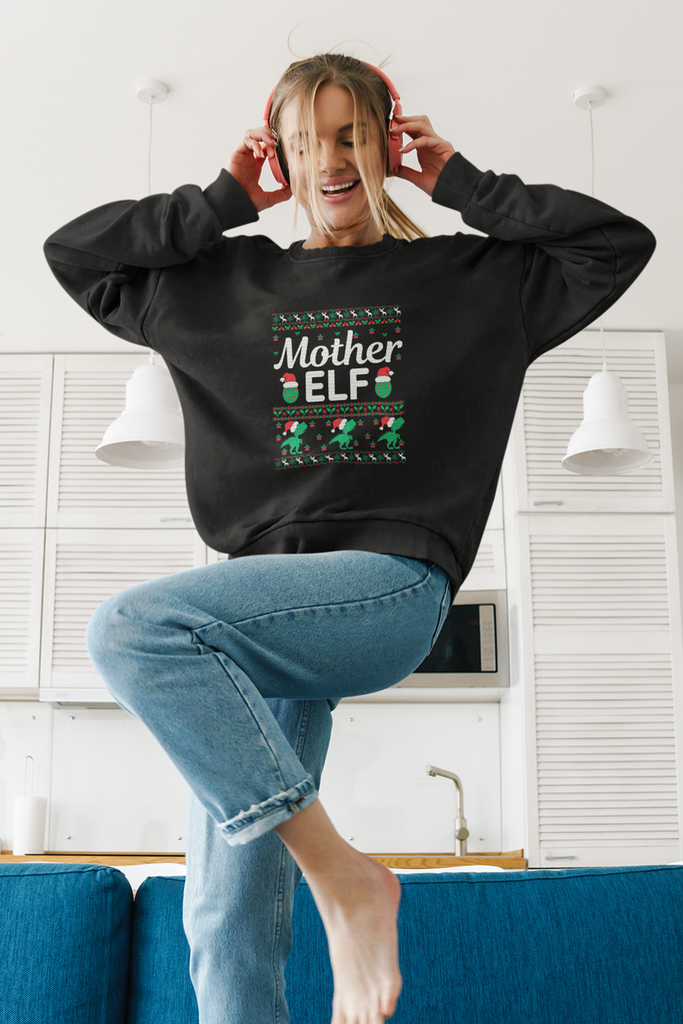 Mother Elf Women's Heavy Blend Crewneck Sweater