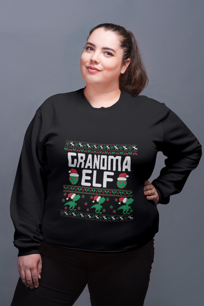 Grandma Elf Women's Heavy Blend Crewneck Sweater