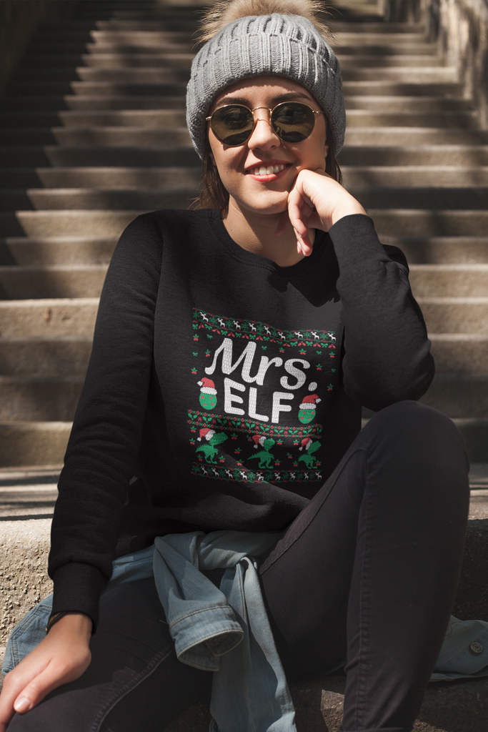 Mrs. Elf Women's Heavy Blend Crewneck Sweater