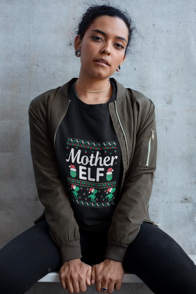 Mother Elf Women's Heavy Blend Crewneck Sweater