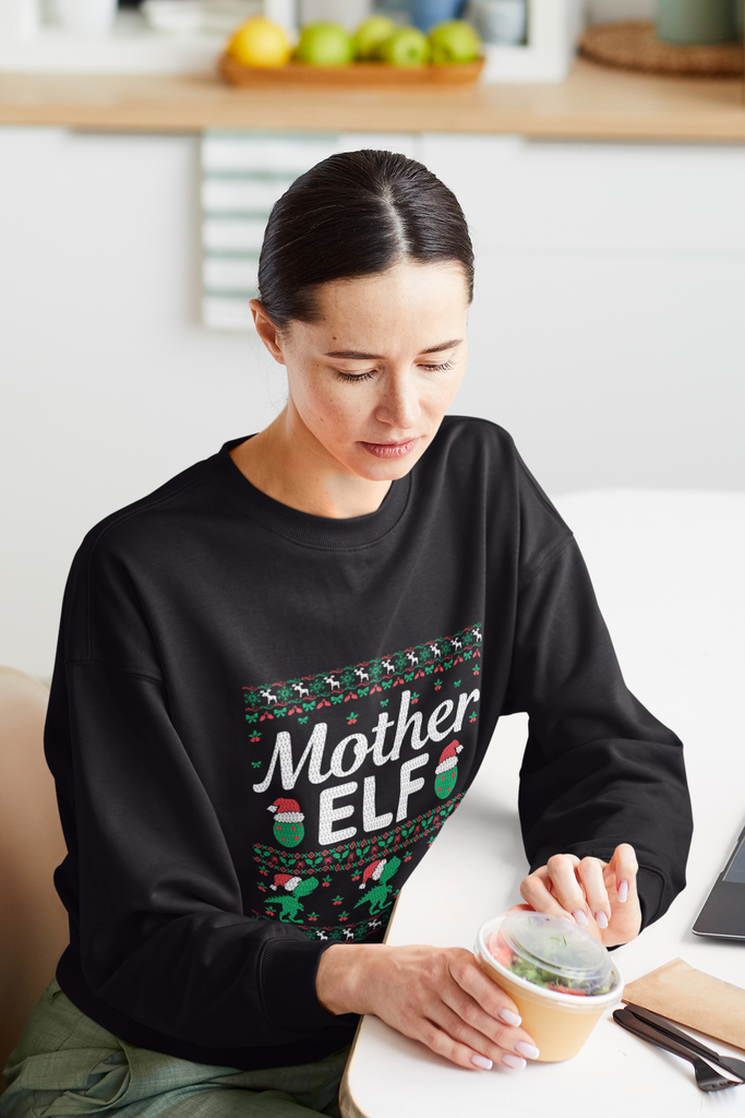 Mother Elf Women's Heavy Blend Crewneck Sweater