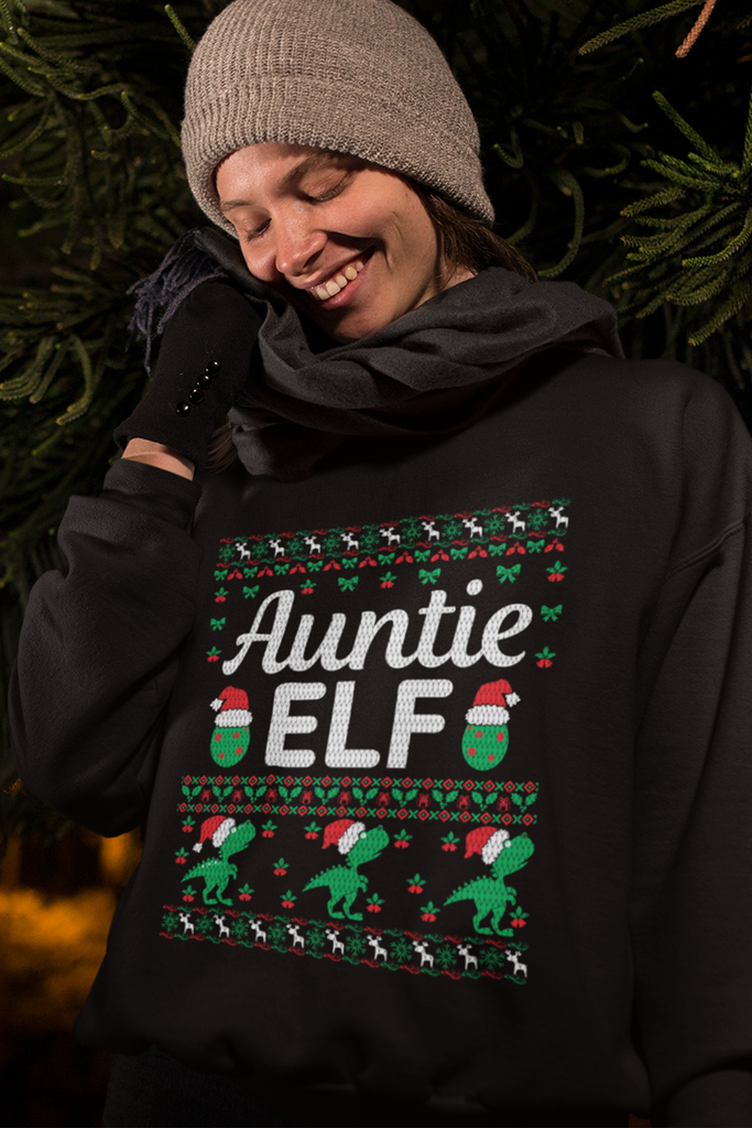 Auntie Elf Women's Heavy Blend Crewneck Sweater