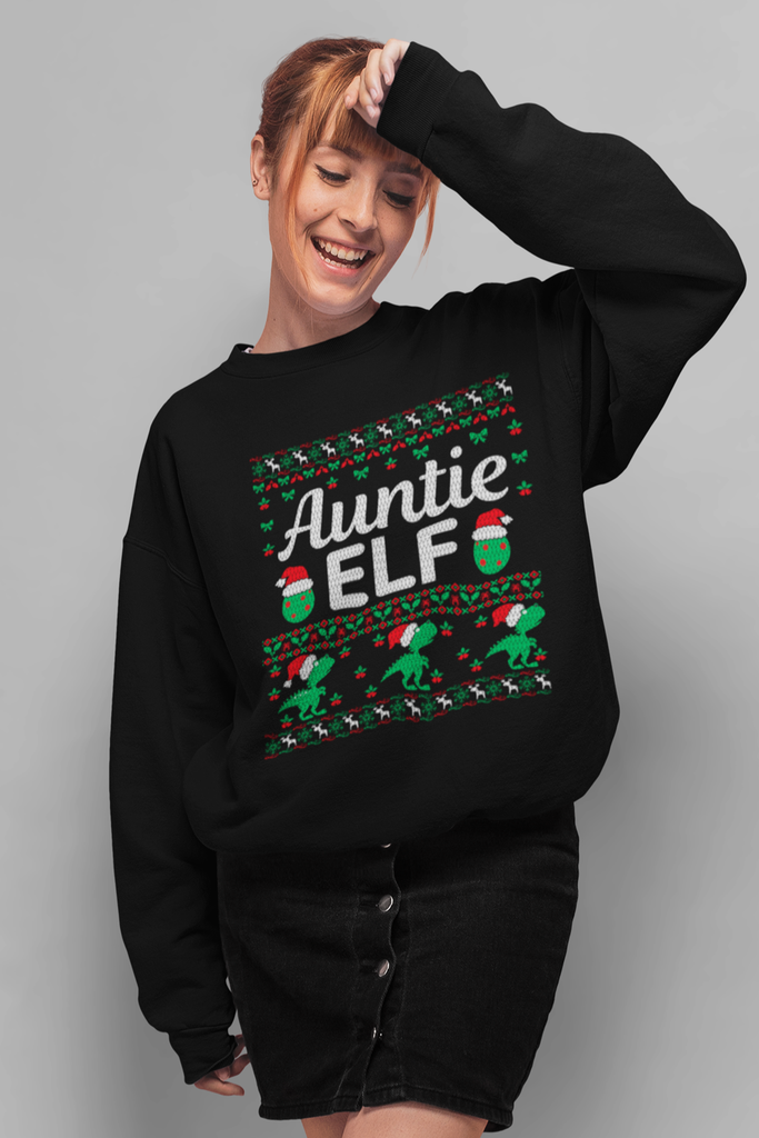 Auntie Elf Women's Heavy Blend Crewneck Sweater