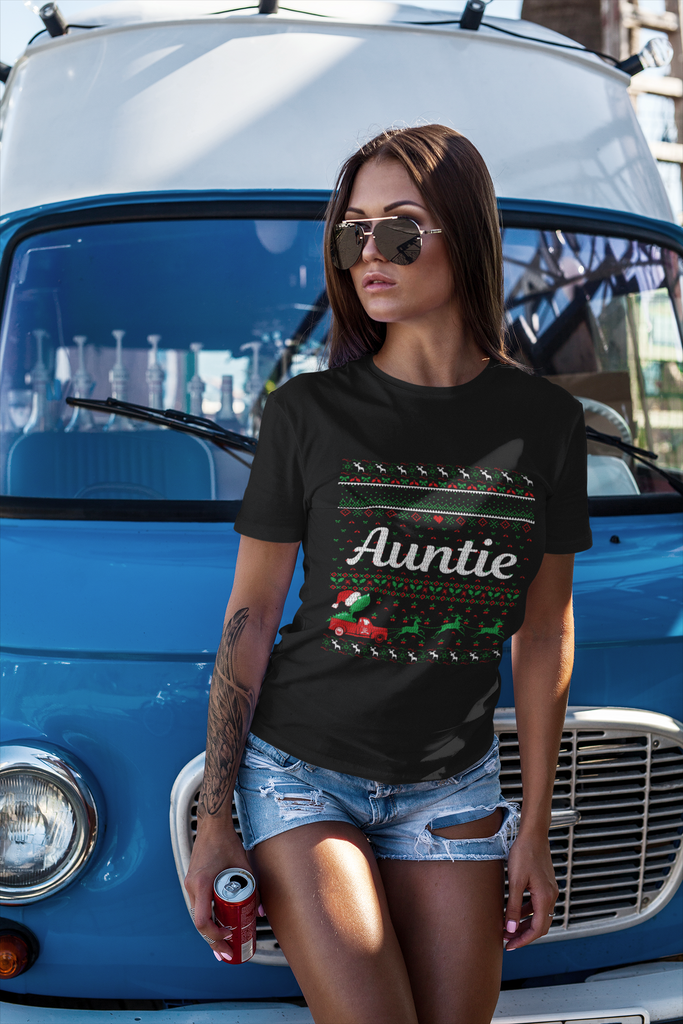 Auntie Women's Premium T-Shirt - Family Ugly Christmas