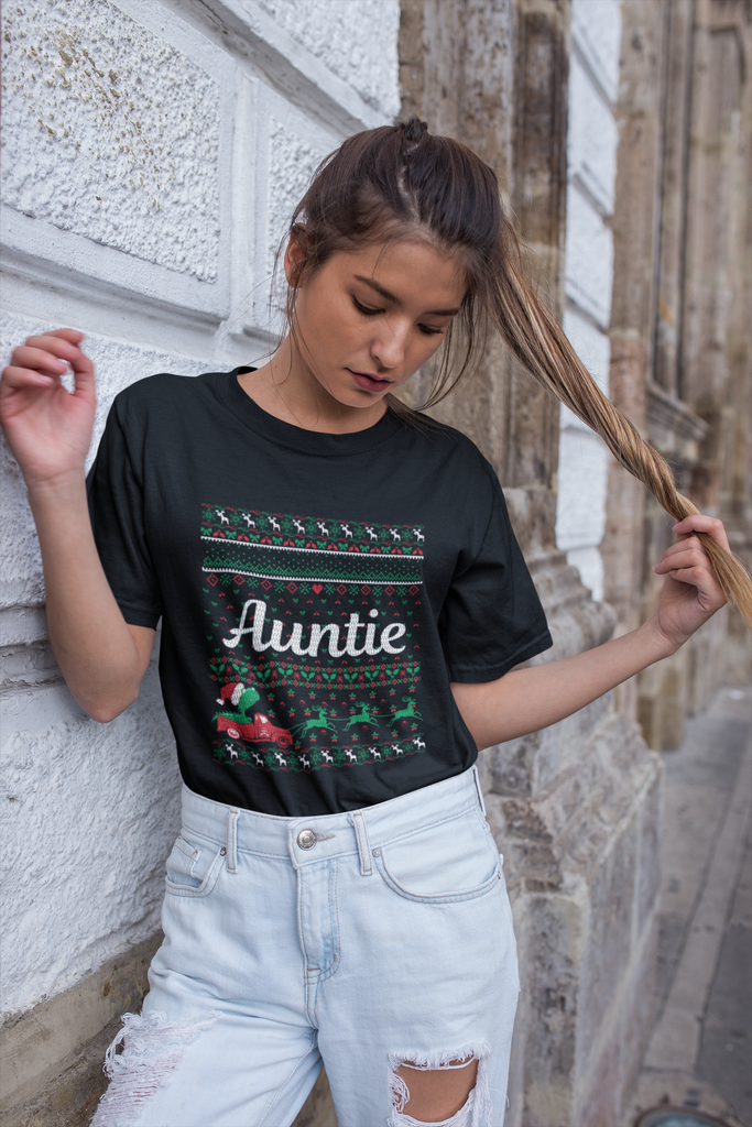 Auntie Women's Premium T-Shirt - Family Ugly Christmas