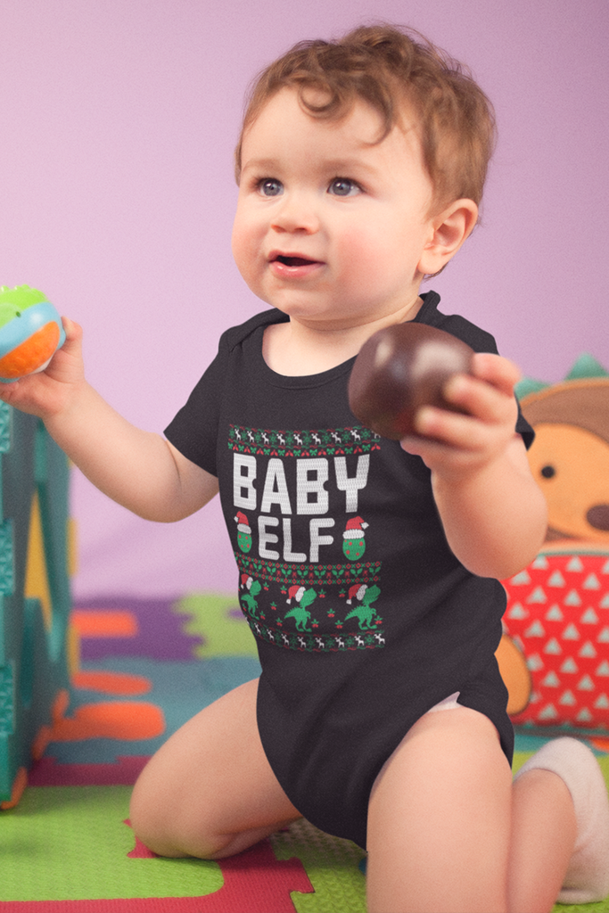 Baby Elf Premium Jersey Onesies - Family Ugly Christmas