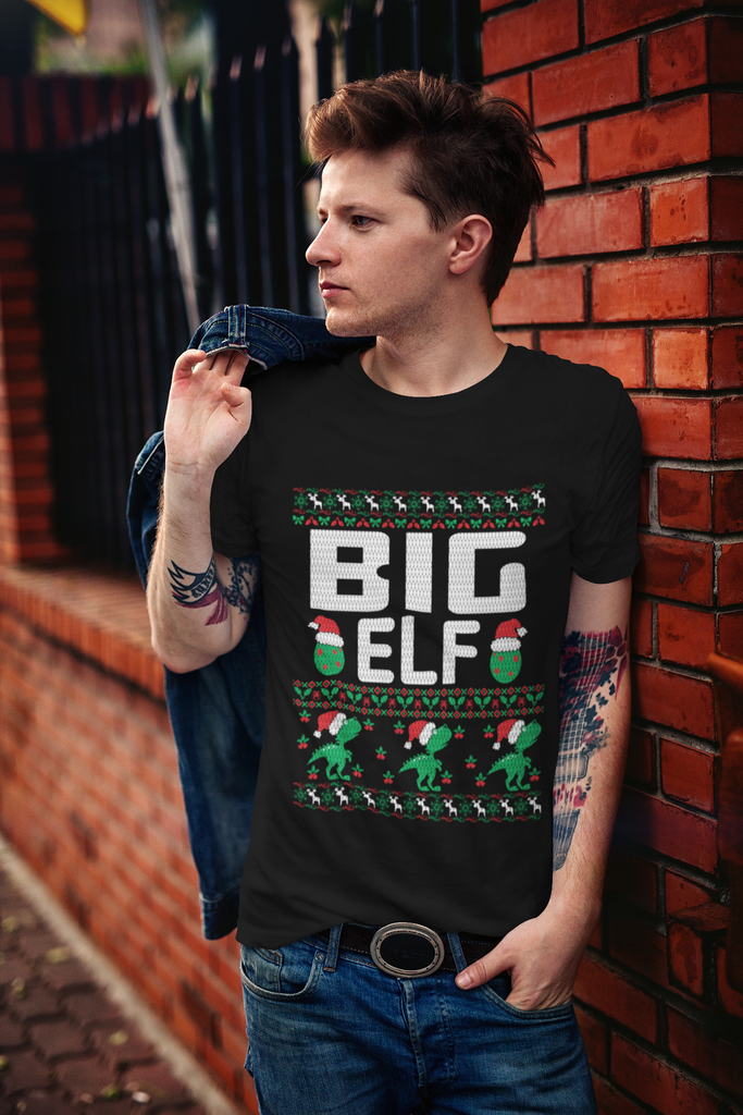 Big Elf Men's Premium T-Shirt - Family Ugly Christmas