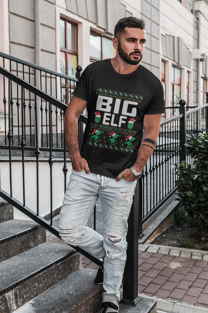 Big Elf Men's Premium T-Shirt - Family Ugly Christmas