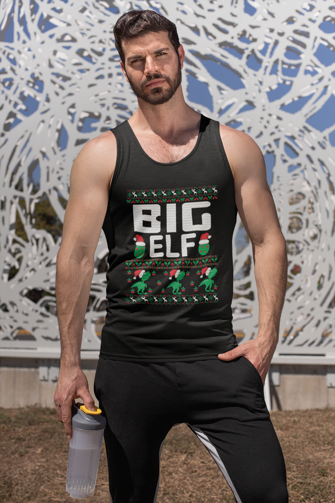 Big Elf Men's Premium Tank Top - Family Ugly Christmas