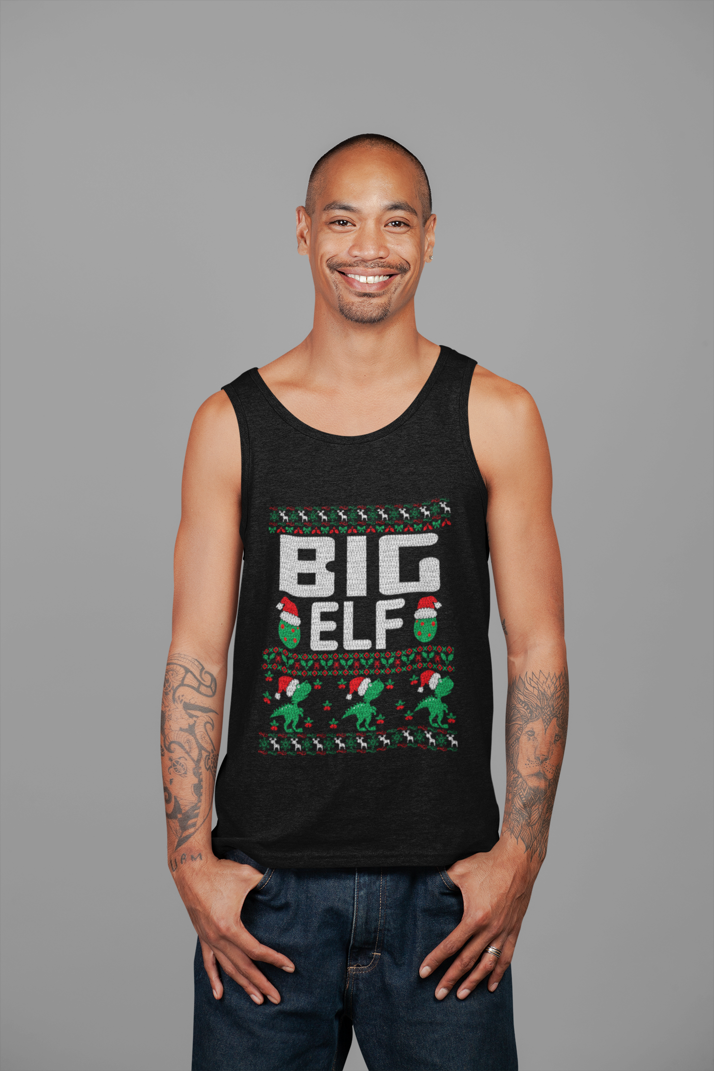 Mens christmas tank best sale tops