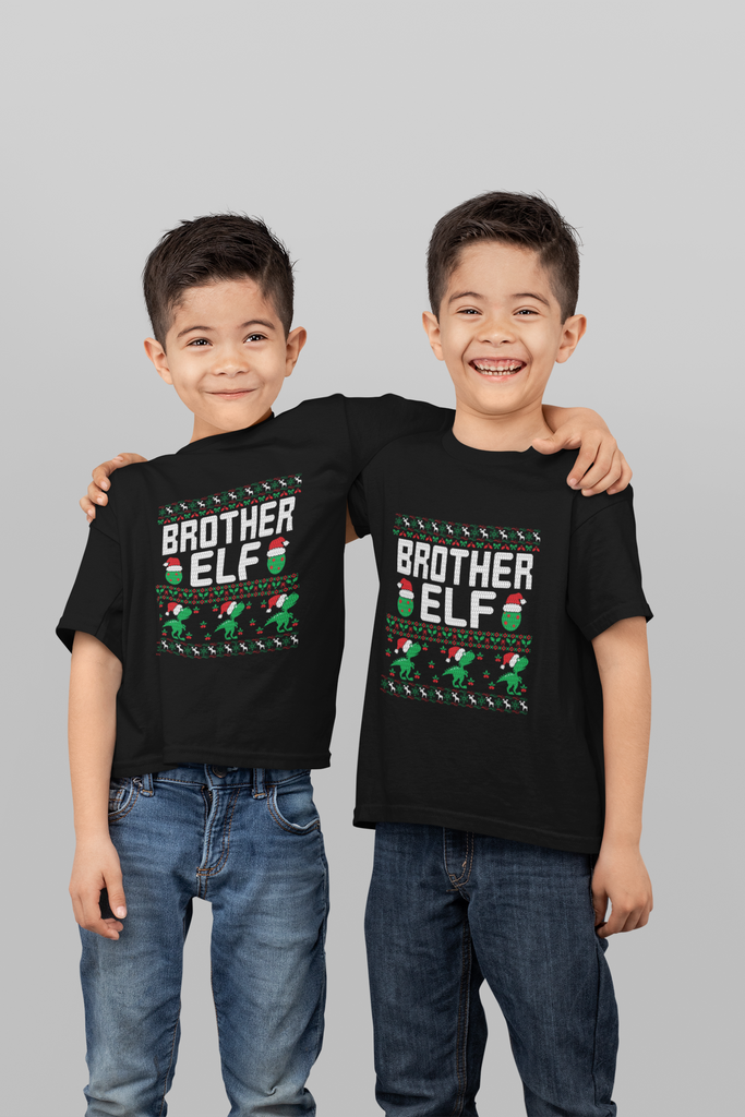 Brother Elf Children's Heavy Cotton Tee - Family Ugly Christmas