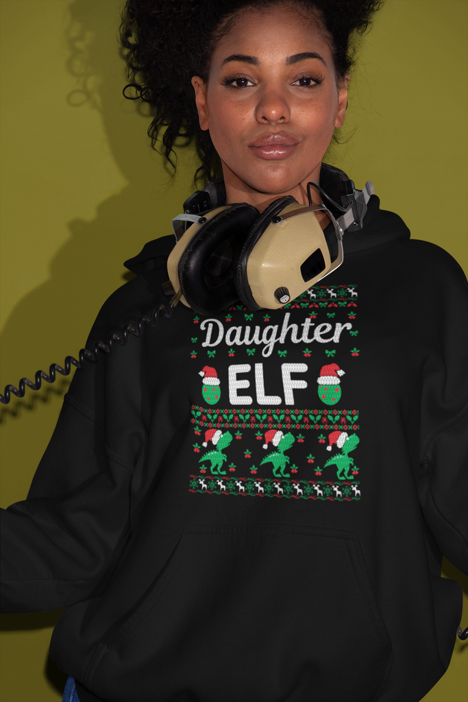 Daughter Elf Women's Heavy Blend Hoodie - Family Ugly Christmas