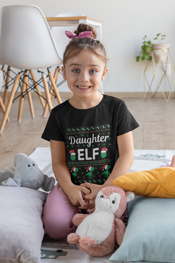 Daughter Elf Children's Premium Short Sleeve Tee - Family Ugly Christmas
