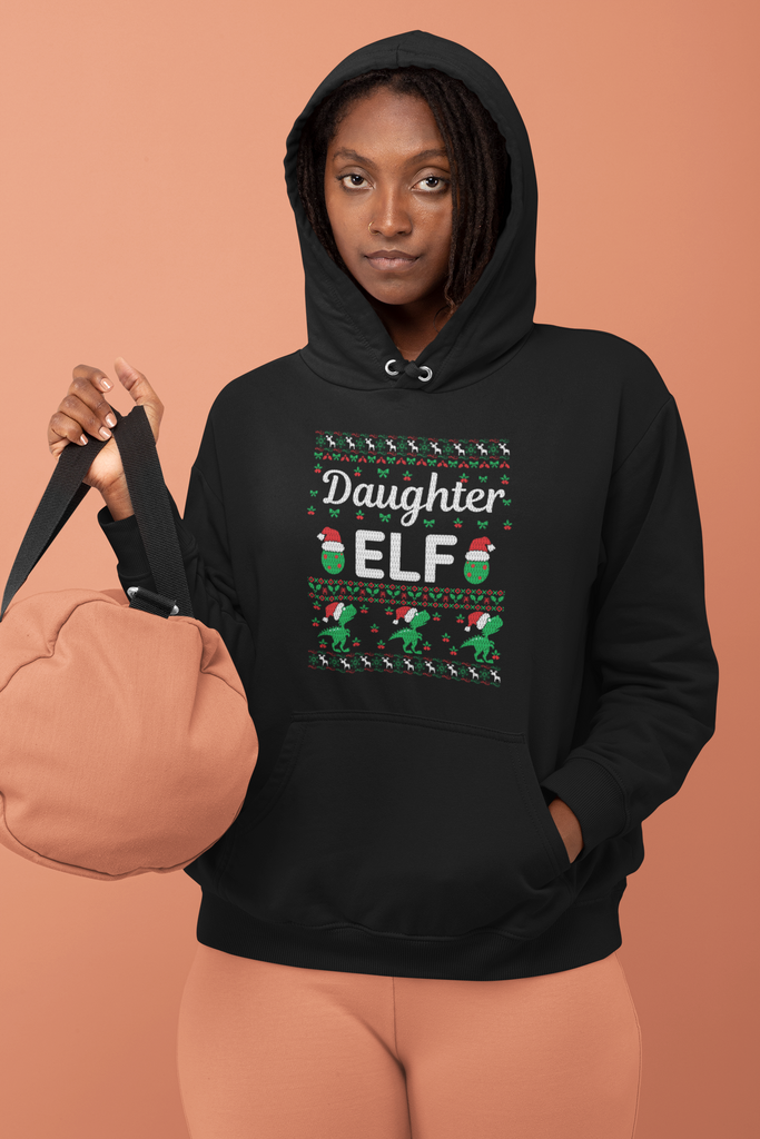 Daughter Elf Women's Premium Pullover Hoodie - Family Ugly Christmas