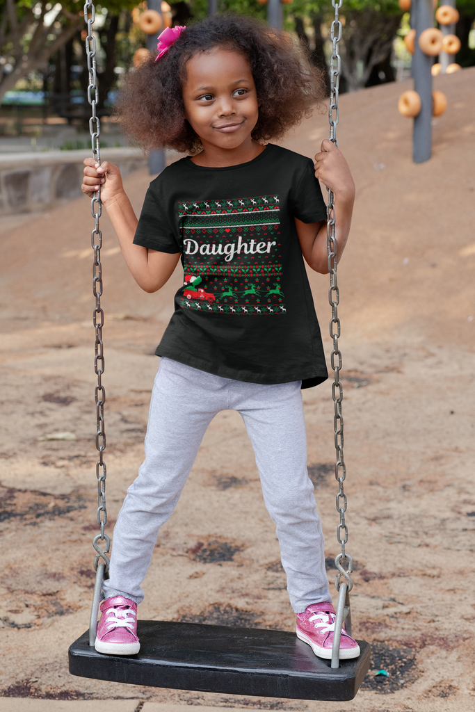 Daughter Children's Heavy Cotton Tee - Family Ugly Christmas