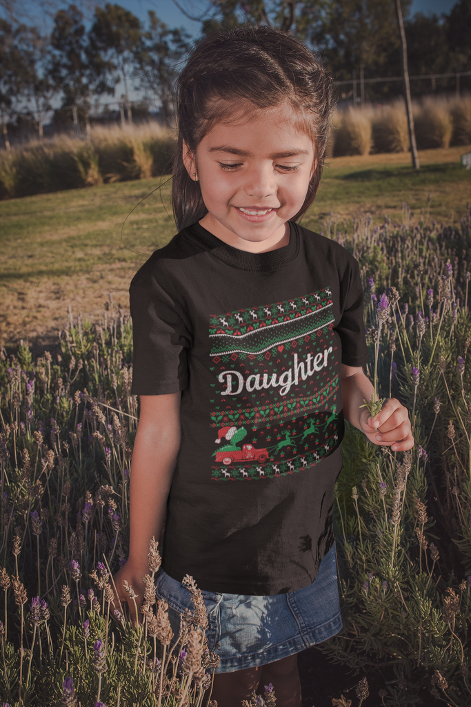 Daughter Children's Heavy Cotton Tee - Family Ugly Christmas