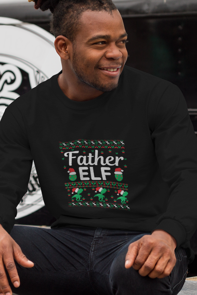 Father Elf Men's Heavy Blend Crewneck Sweater