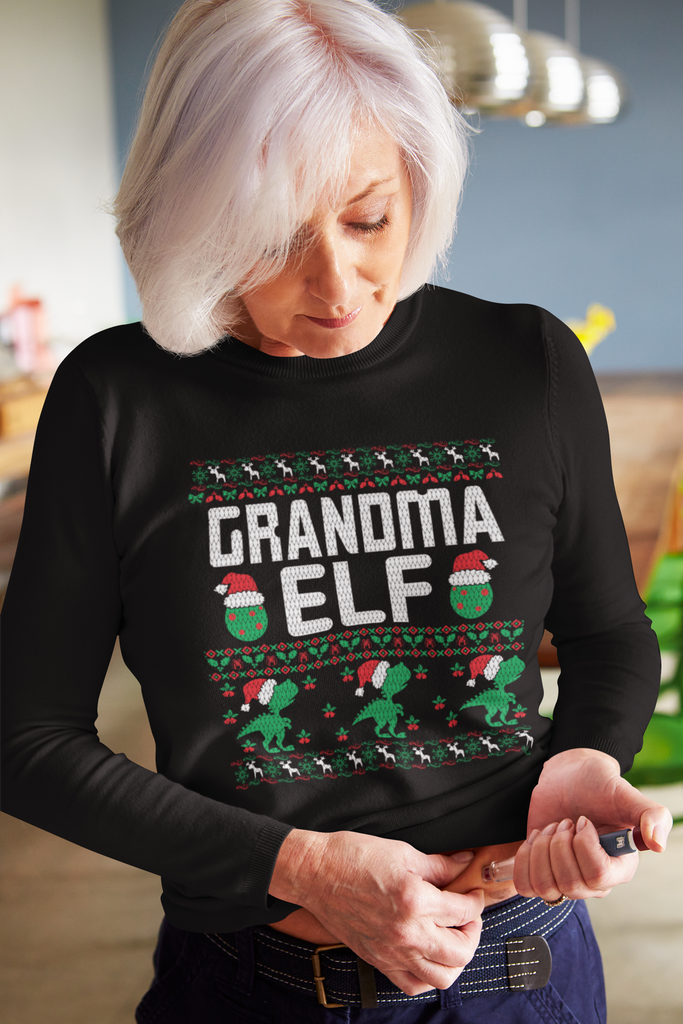 Grandma Elf Women's Heavy Blend Crewneck Sweater