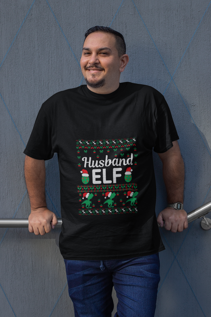Husband Elf Men's Premium T-Shirt - Family Ugly Christmas