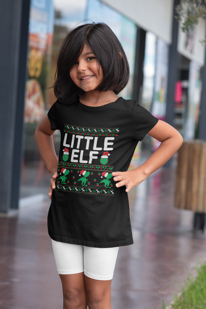 Little Elf Children's Premium Short Sleeve Tee - Family Ugly Christmas