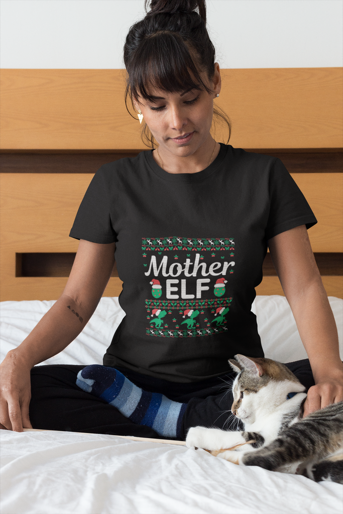 Mother Elf Women's Premium T-Shirt - Family Ugly Christmas