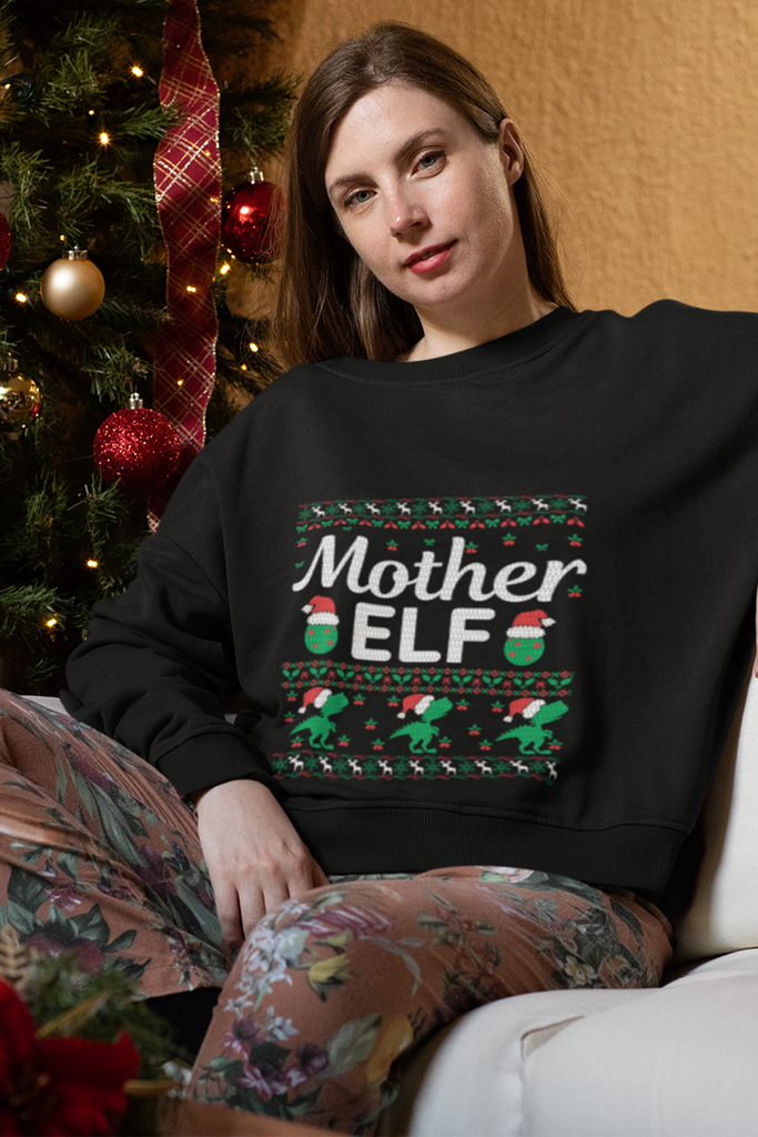 Mother Elf Women's Heavy Blend Crewneck Sweater
