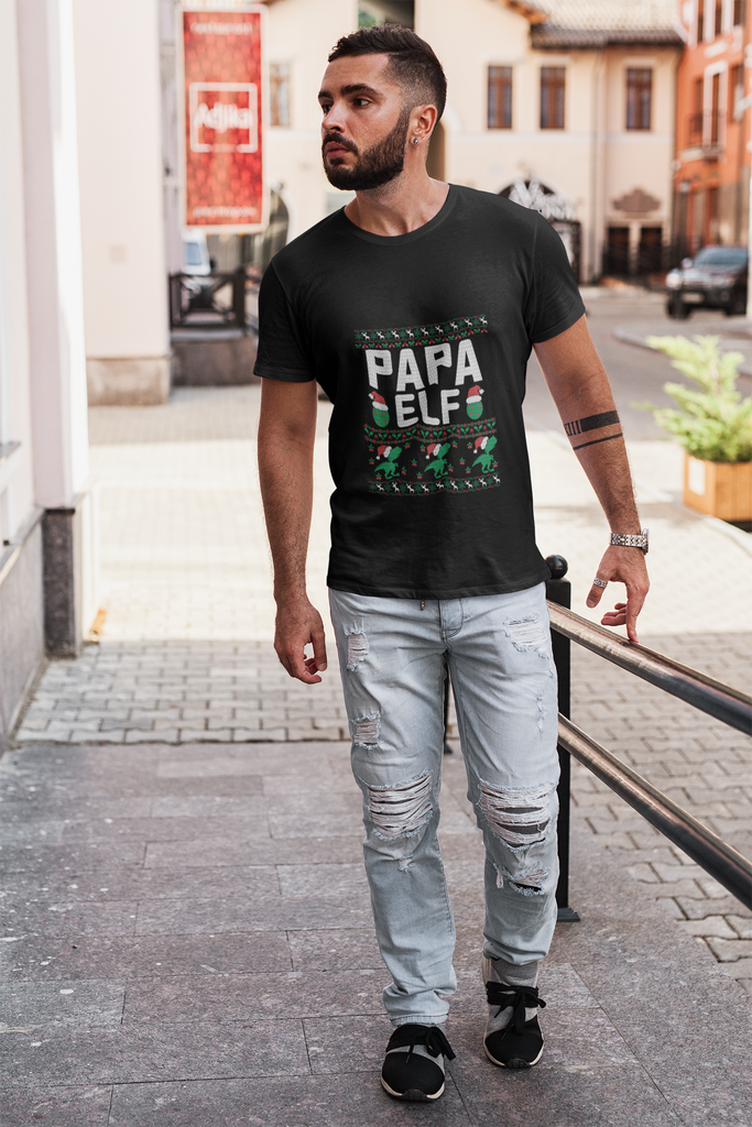Papa Elf Men's Premium T-Shirt - Family Ugly Christmas