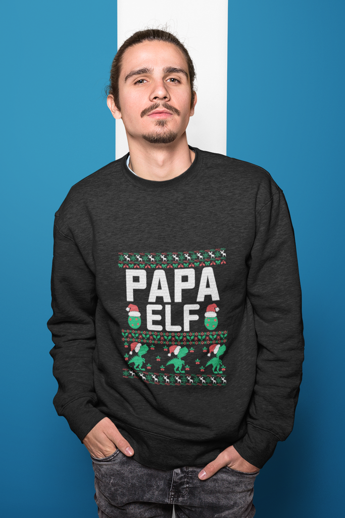 Papa Elf Men's Heavy Blend Crewneck Sweater
