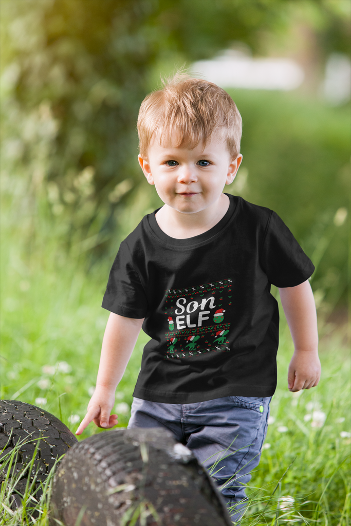 Son Elf Children's Heavy Cotton Tee - Family Ugly Christmas