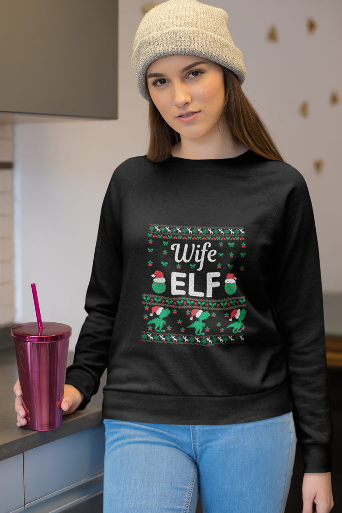 Wife Elf Women's Heavy Blend Crewneck Sweater