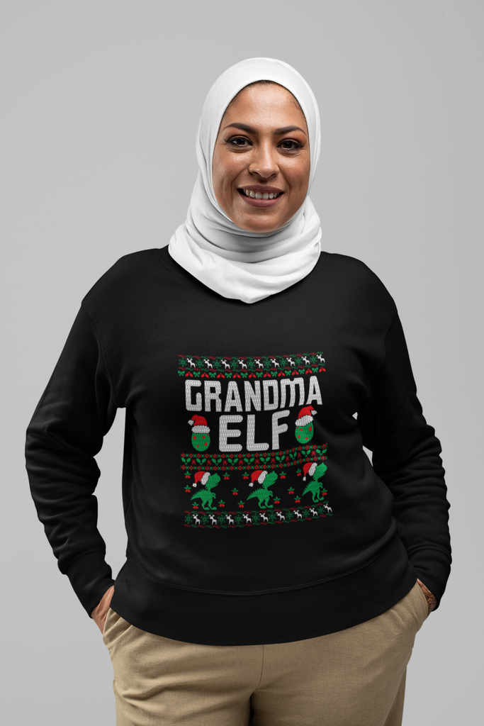 Grandma Elf Women's Heavy Blend Crewneck Sweater