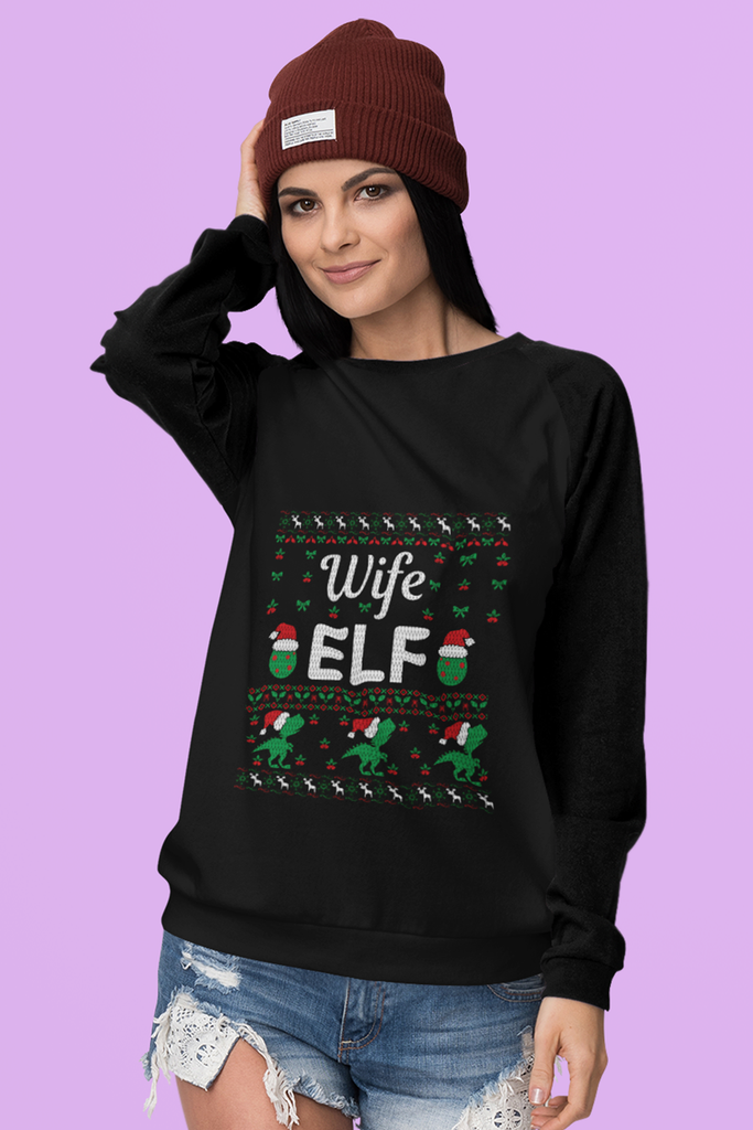 Wife Elf Women's Heavy Blend Crewneck Sweater